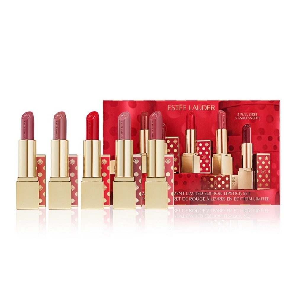 New Estee Lauder Limited Edition Lipstick Set 5-Pc. Full Size
